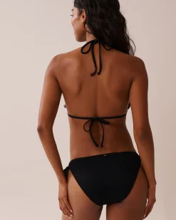 Best SOLID Ribbed Triangle Bikini Top Always So Chic|Texture Play