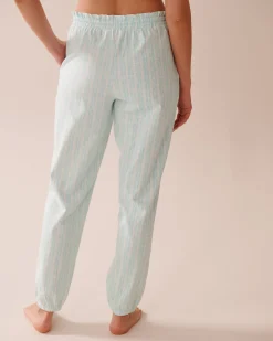 Best Stripe Print Cotton Jogger Pajama Pants Cotton Pajamas|Bottoms