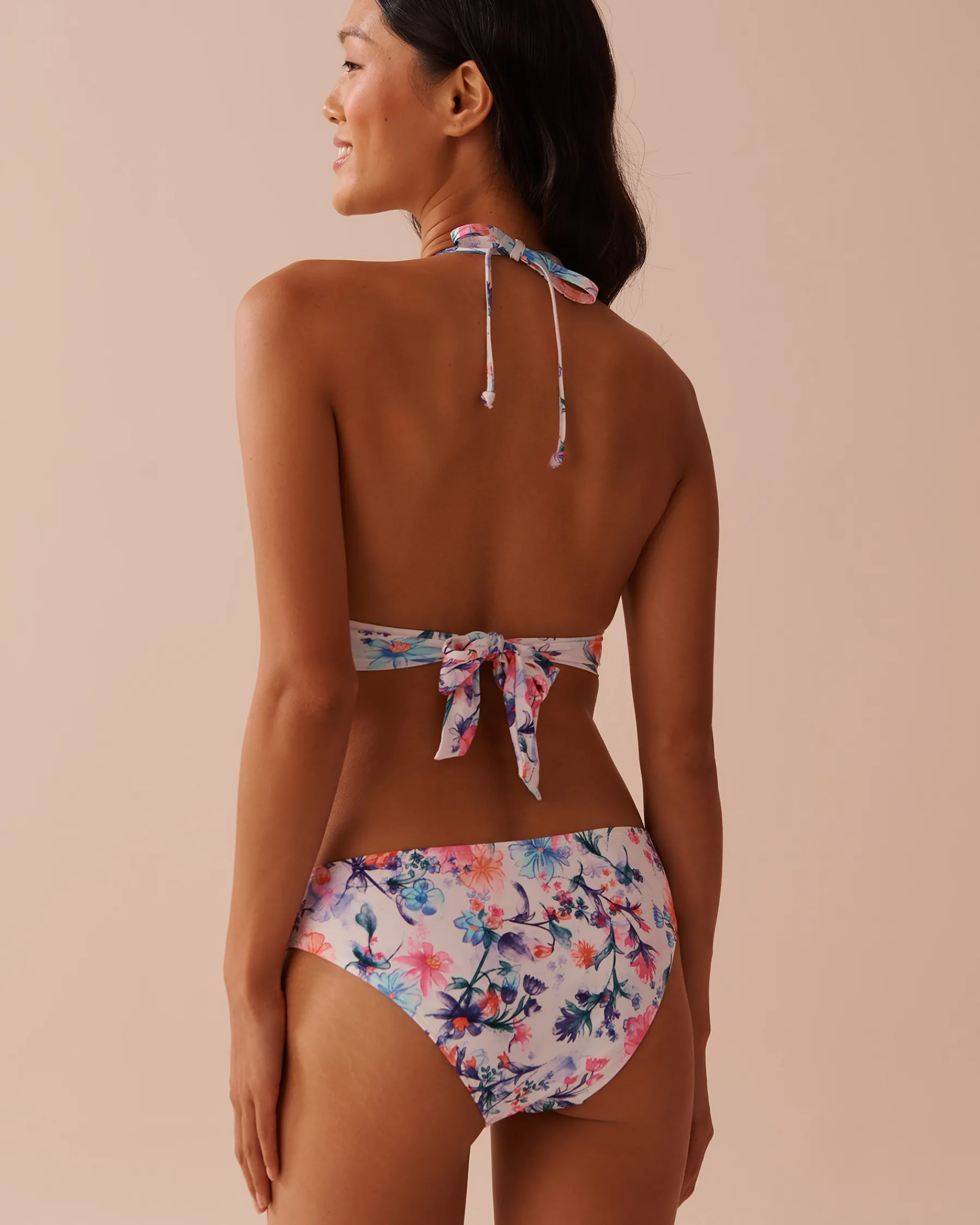 New WATERCOLOR Criss-Cross Triangle Bikini Top Tops
