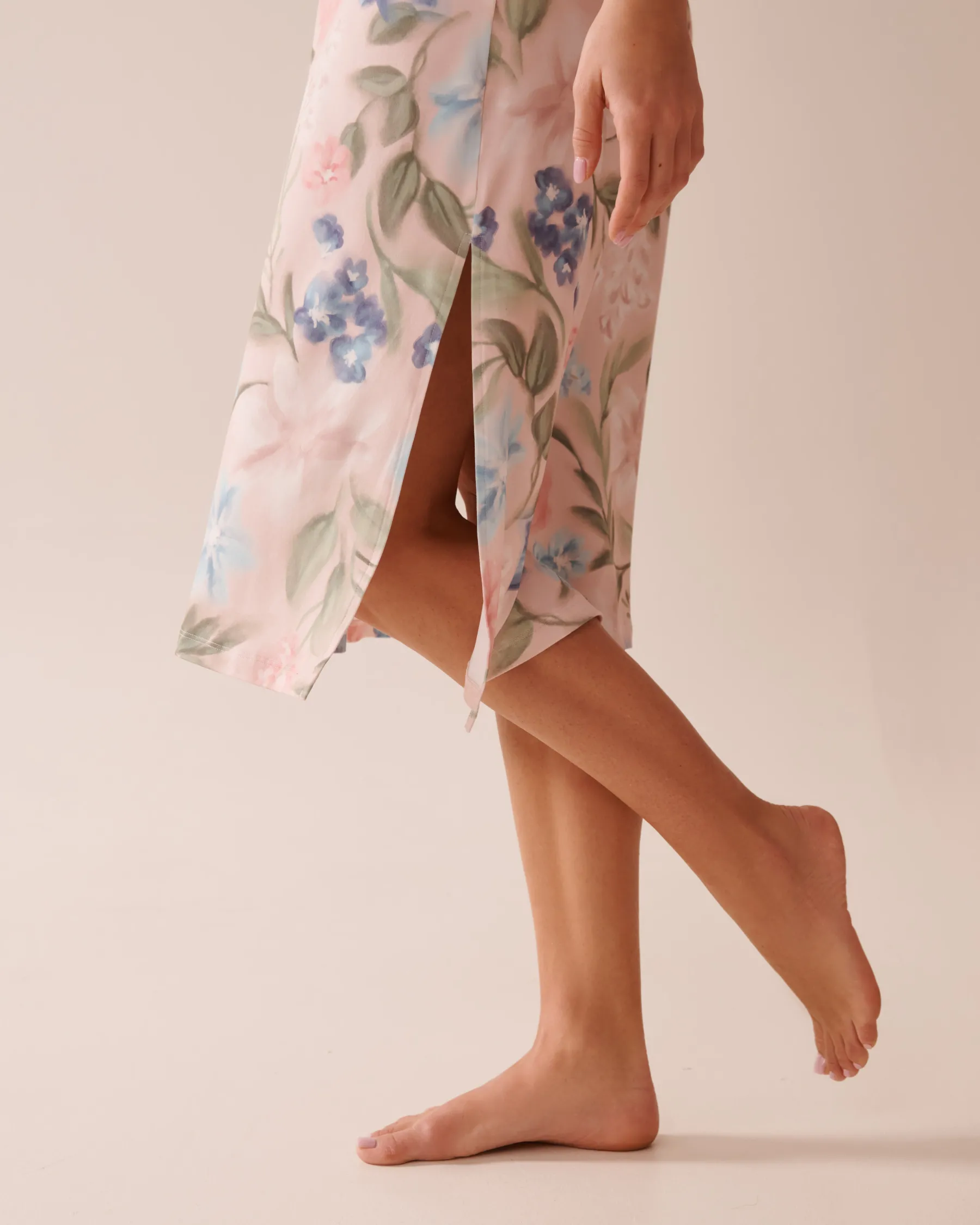 Hot Watercolor Flower Print Super Soft Nightie The Peachy Dream Collection|Nightshirts