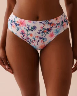 Hot WATERCOLOR Mid-rise Bikini Bottom Bottoms