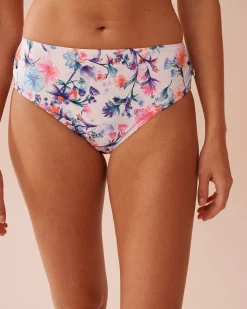 Hot WATERCOLOR Mid-rise Bikini Bottom Bottoms